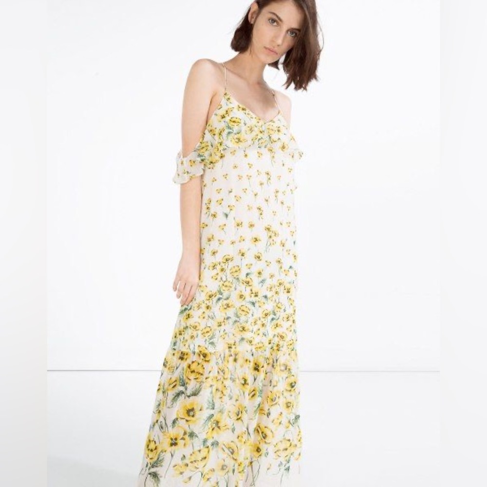 Zara Yellow Floral Maxi SunDress